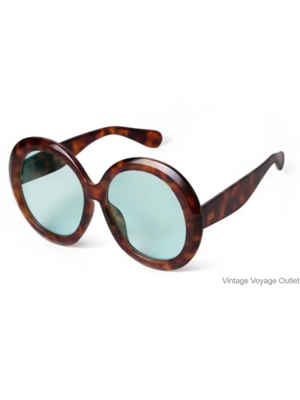 Oversized Round Plastic Sunglasses for Women UV400 Retro Circle Frame